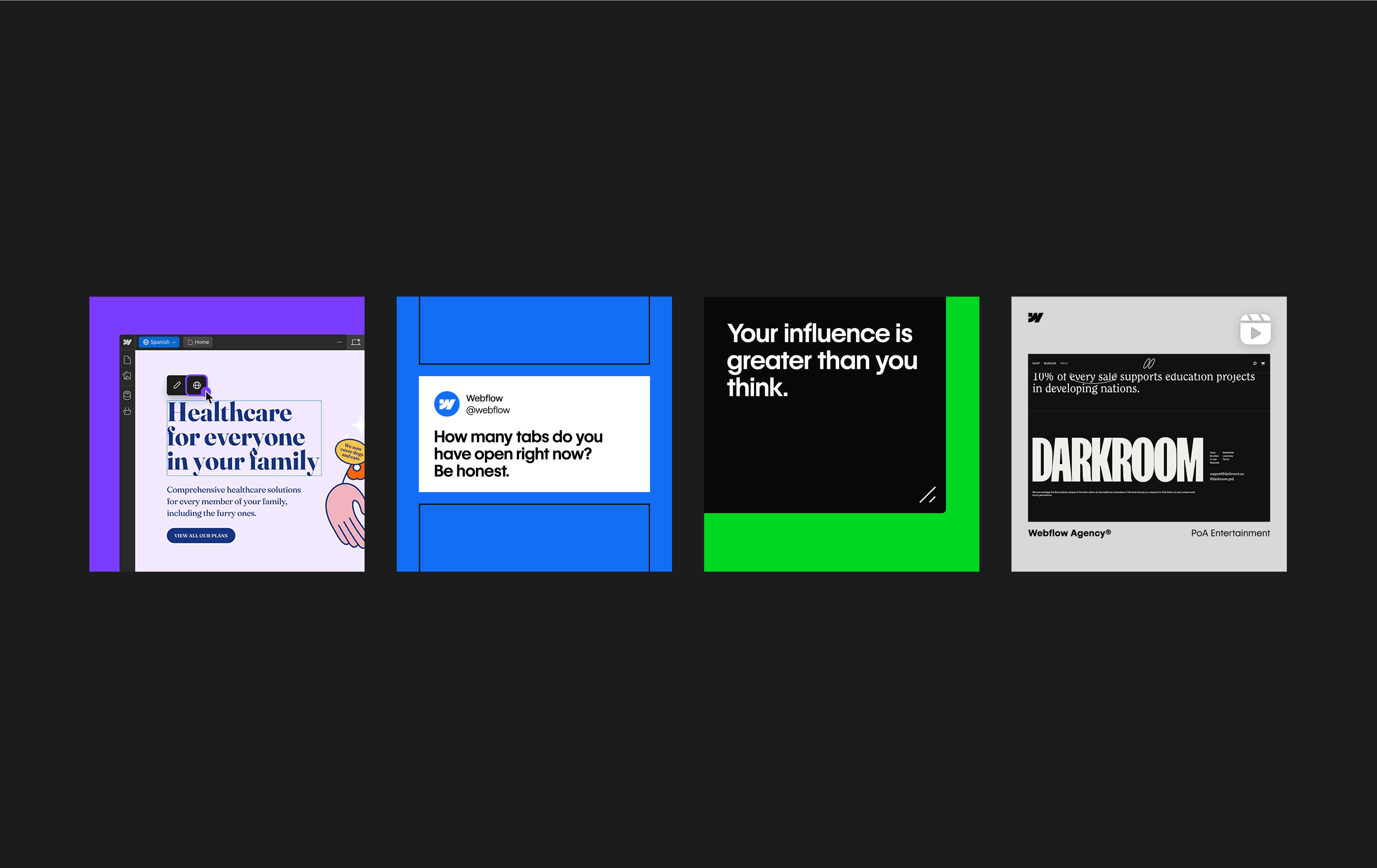 Data visualizations, ad templates, and social templates for Webflow